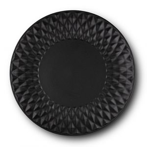 Shallow stoneware plate "Soho classic" black 27cm